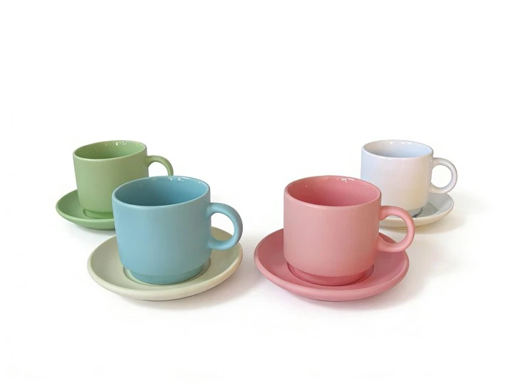 Ceramic Coffee Cup And Saucer Set factory
