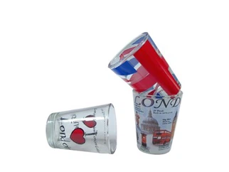 ডেকাল সহ শট গ্লাস মগ